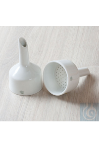 Porcelain buchner funnel, for filter paper Ø 70 mm x volume 120 ml Porcelain buchner funnel, for...